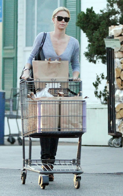 Charlize Theron out shopping at Bristol Farms in West Hollywood