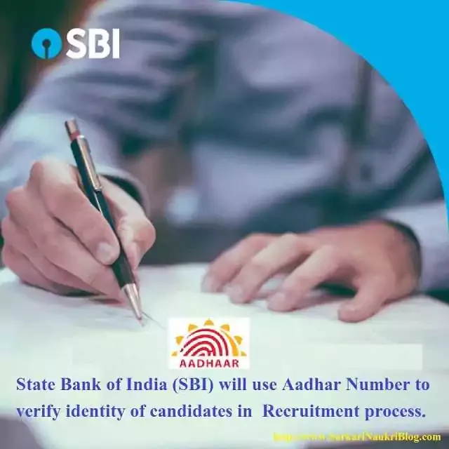 SBI use Aadhar in recruitment