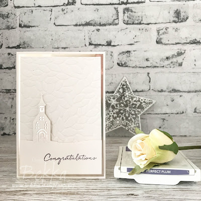 Hometown Greeting Wedding Chapel Card made with Stampin' Up! UK supplies which you can buy here