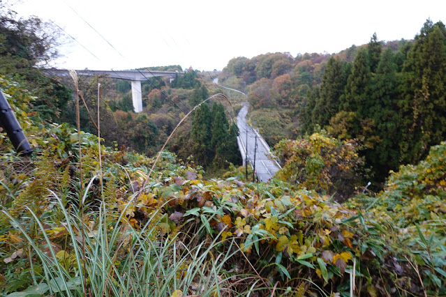 鳥取県西伯郡伯耆町小林 旧の大山寺岸本線の丘の上からの眺望