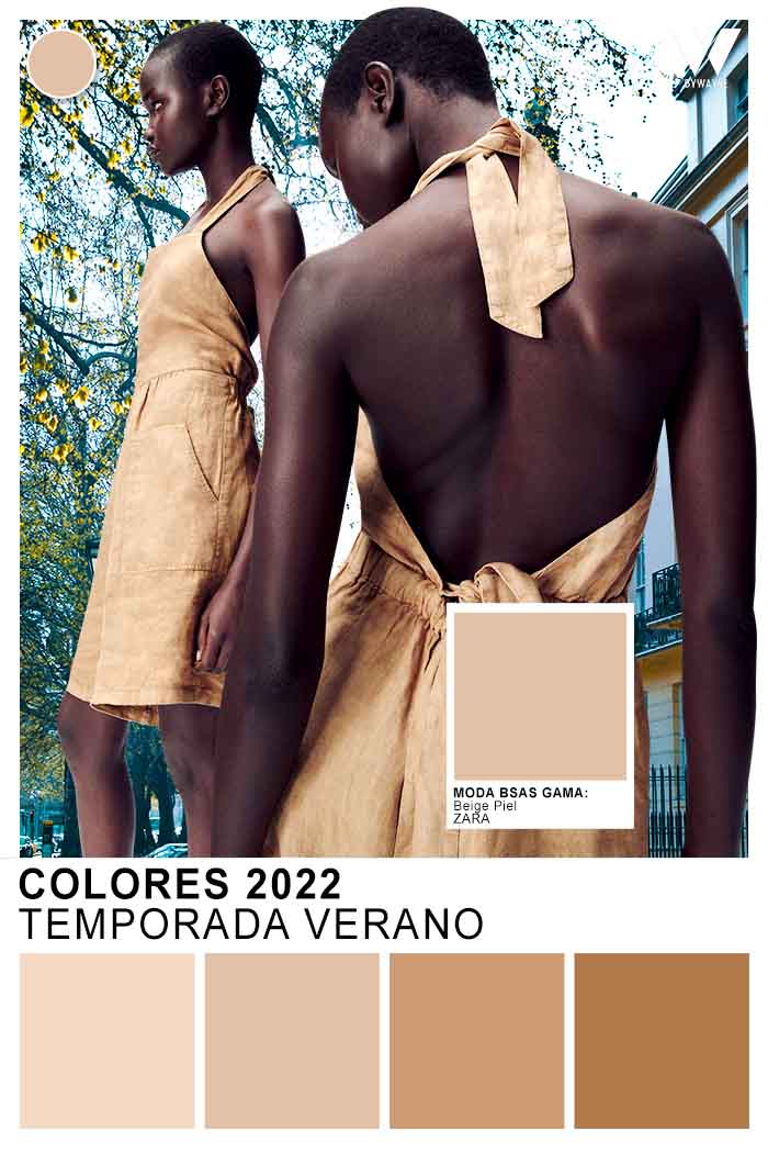 colores de moda verano 2022 beige