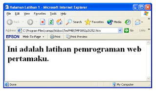 Tampilan Hasil Web