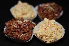 Dark and White Rice Crispy Cakes