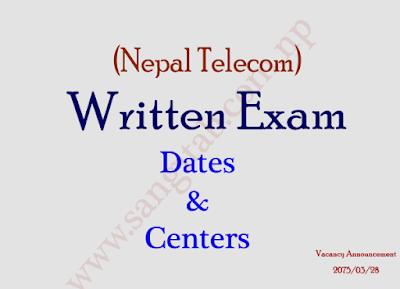 Nepal Telecom's Exam Centers and Exam Dates