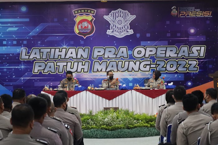 Jelang Operasi Patuh Maung 2022, Ditlantas Polda Banten Gelar Latihan Pra Operasi