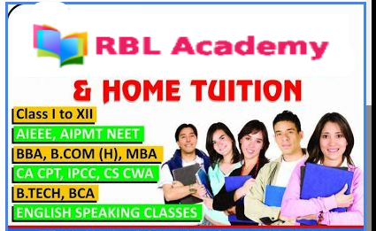 RBL Academy nurtures students in most dynamic and affluent manner while offering home tuition for subjects as per students' requirement of Commerce and Finance courses. In Covid era, RBL Academy keeping in view health constraints, is offering online coaching classes and online tuition for all subjects of different courses ranging from Senior secondary level to PHD level. RBL Academy has a strong team of expert tutors with enriched experience of delivering tuitions to Class 11, 12, BBA, B.Com, MBA, CA, CS, CMA, PHD and ACCA students. RBL Academy with its strong team of teachers is offering home tutors for Accounts, Business Studies, Economics, Cost Accounting, Management Accounting, Financial Management, Corporate Finance, Financial Derivatives, Corporate Tax Planning, Income Tax, Strategic Financial Management, Advance Cost Accounting, Operation Research, Operation Management, Auditing, Investment Management, Security Analysis and Portfolio Management, Business Statistics, Managerial Economics, Micro Economics, Macro Economics, Research Methodology, Compensation Management, Industrial Relations, Supply Chain Management, Human Resource Management, Marketing Management and other subjects as per students' requirement.