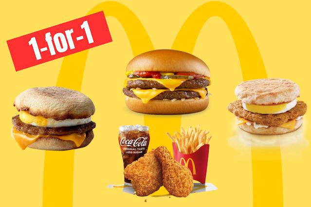 McDonald's 1-for-1 Midweek deals