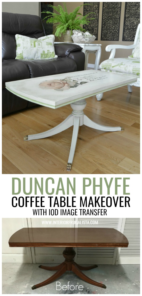 Duncan Phyfe Coffee Table With French Transfer