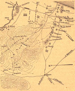 Plano de la batalla de Sagunto