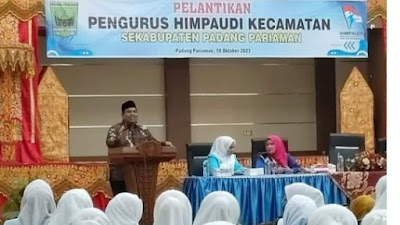 Bupati Suhatri Bur Hadiri Pelantikan Pengurus HIMPAUDI Kecamatan Se-Kabupaten Padang Pariaman