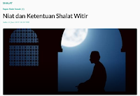 Niat dan Ketentuan Shalat Witir - Kajian Islam Tarakan