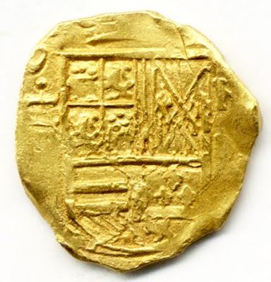 Gold 2 Escudos Treasure Doubloon