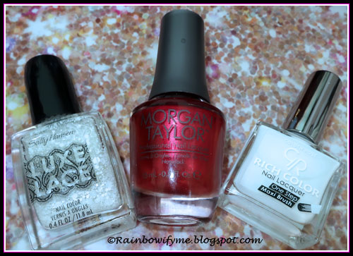 Sally Hansen Eyelet, Morgan Taylor Wonder Woman, Golden Rose #76