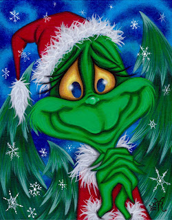 Grinch Painting by Natalie VonRaven Art