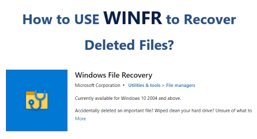 WinFr recover deleted files