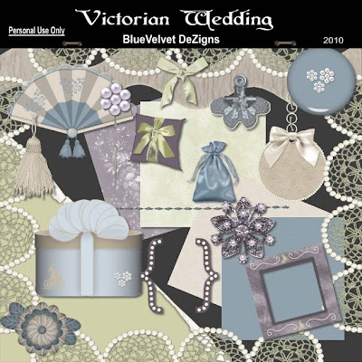 I am back and I bring with me a new kit called Victorian Wedding