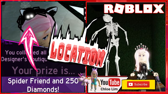 Chloe Tuber Roblox Royale High Halloween Event Gameplay Bazaar Boutique All Candy Location Spider Friend - roblox royal high 2019 halloween prizes