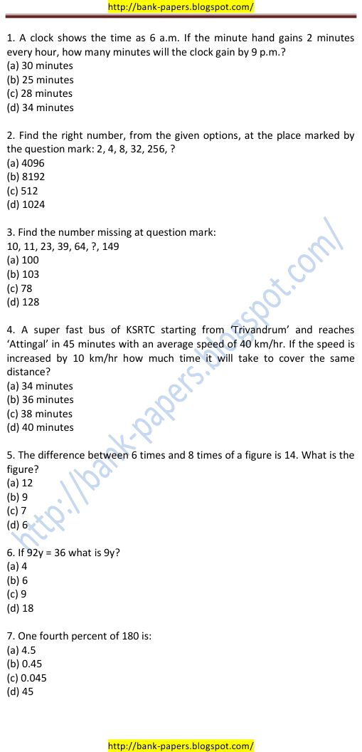 REPCO Bank Question Papers