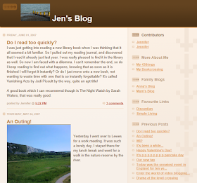 My old blog page