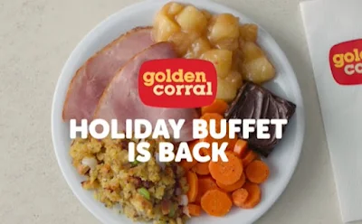 Golden Corral Holiday Buffet plate.