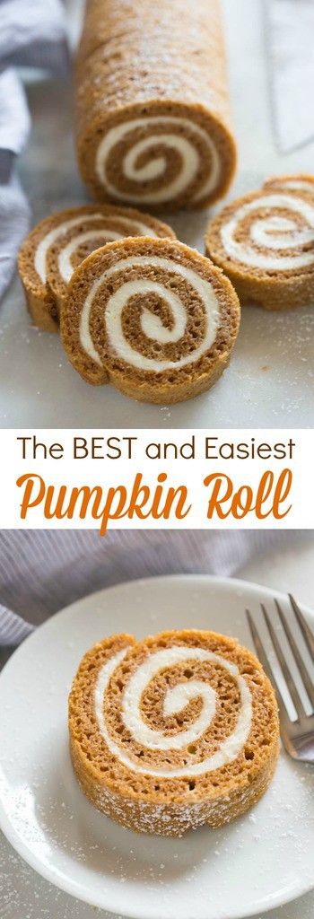This classic pumpkin roll recipe is made with a delicious pumpkin cake, rolled up with a fluffy cream cheese filling. Always a crowd favorite, and easier than ever to make!