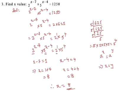 Find x value by equating bases