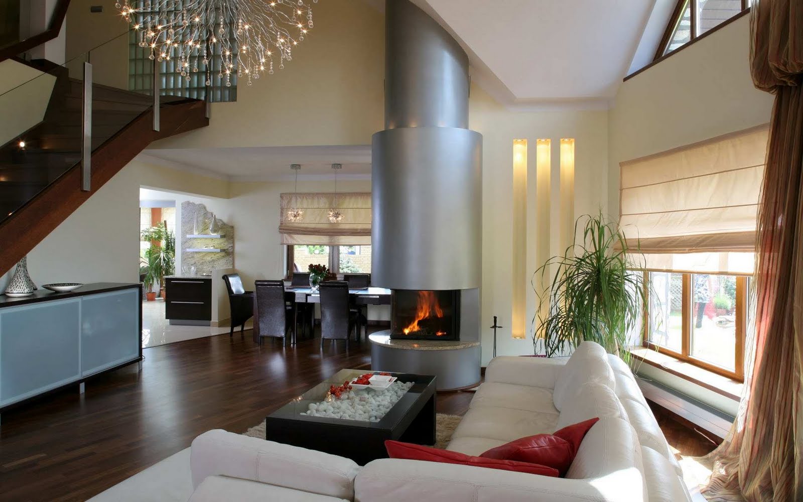 10 Salas modernas con Chimenea title=