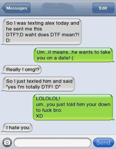 What Does DTF Mean? - Funny Sample