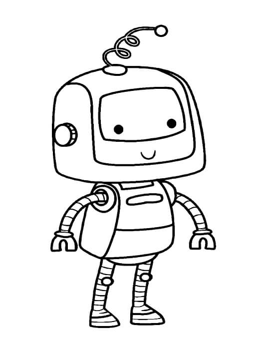 cute robot coloring