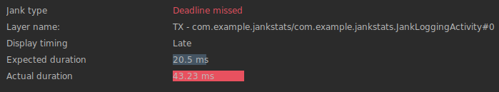 Showing Jank Information in CPU Profiler