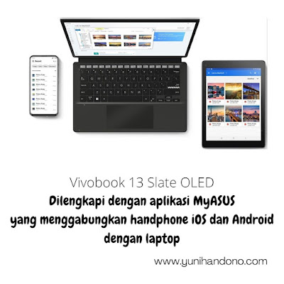 Vivobook 13 Slate OLED dilengkapi dengan MyASUS