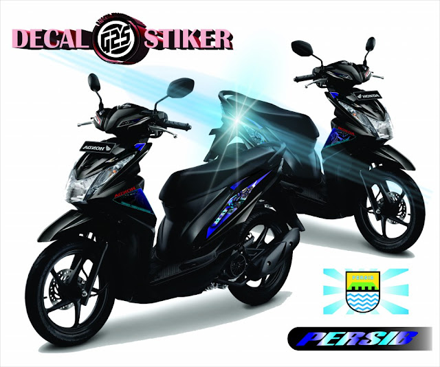 Stiker Motor Honda Beat Persib Murah di Bandung by G2Stiker.com