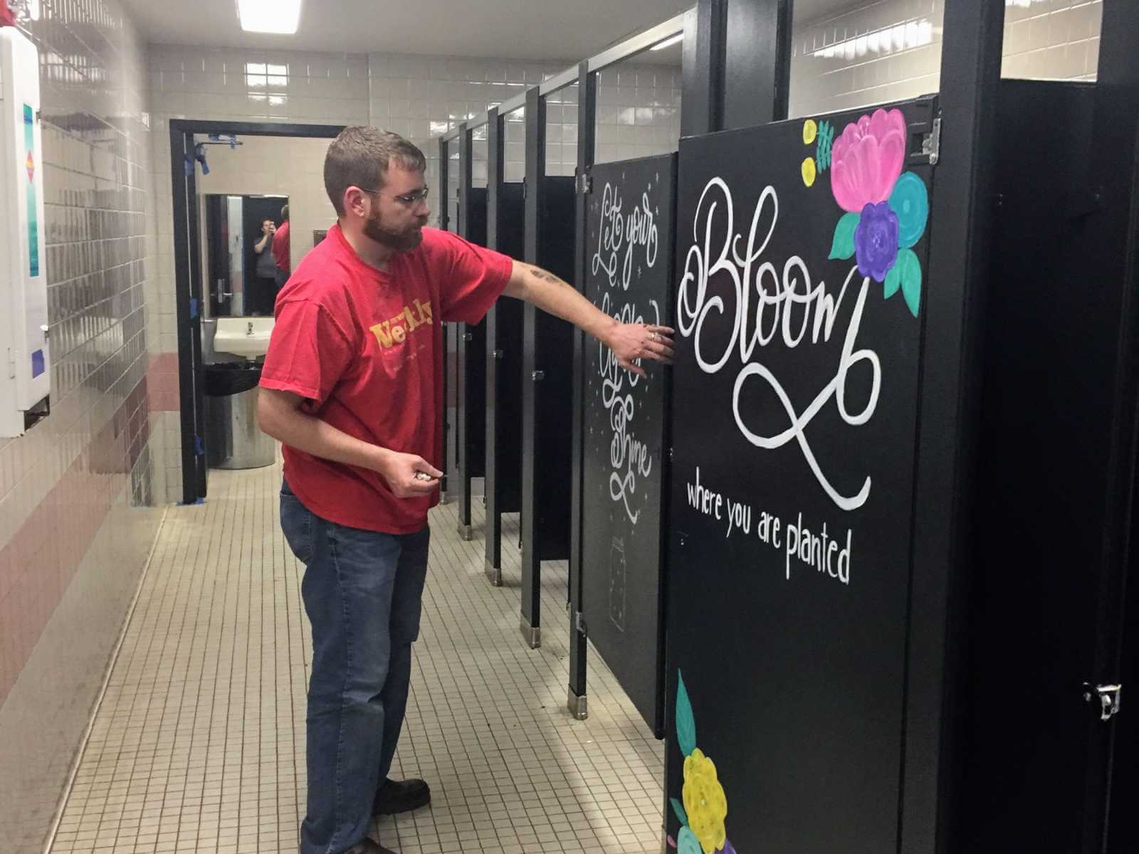 Parents Paint Inspirational Art In Fifth-Grade Bathrooms To Share Compassion And Encouragement After Florida Shooting