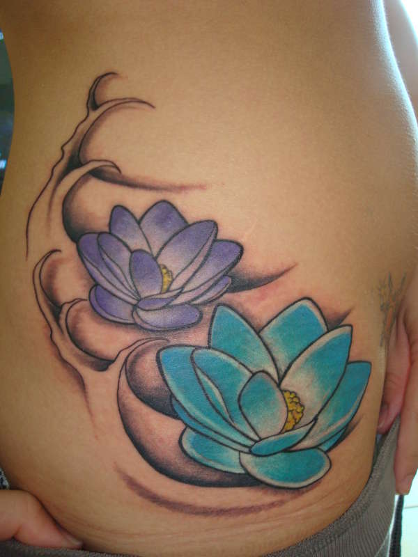 flower foot tattoo designs for women