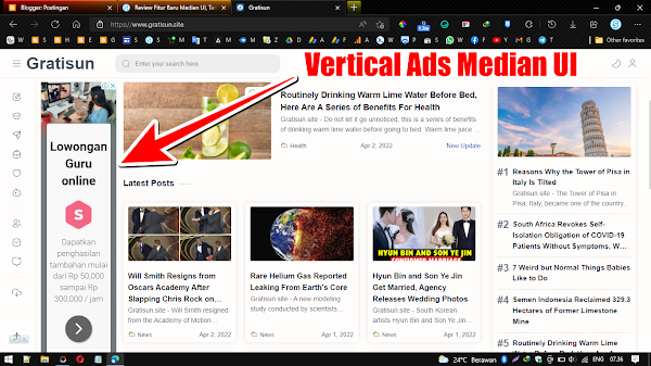Review Fitur Baru Median UI, Tambah Slot Iklan Vertikal 160 x 600