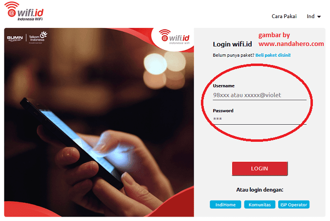 halaman login wifi id telkom