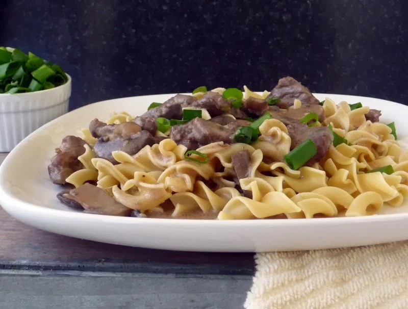 Delicious Beef Stroganoff | by Life Tastes Good uses lots of fresh ingredients for maximum flavor! #noodles #homemade