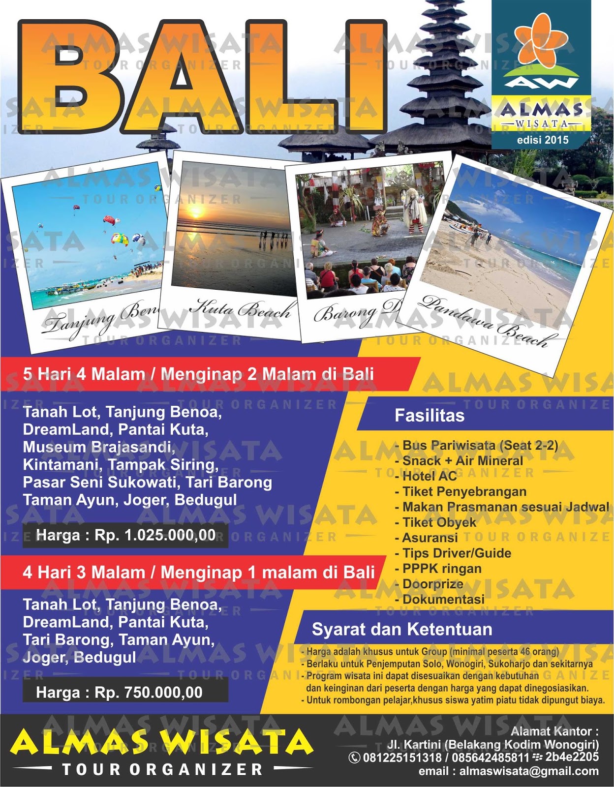 Almas wisata tour and travel: Brosur Wisata