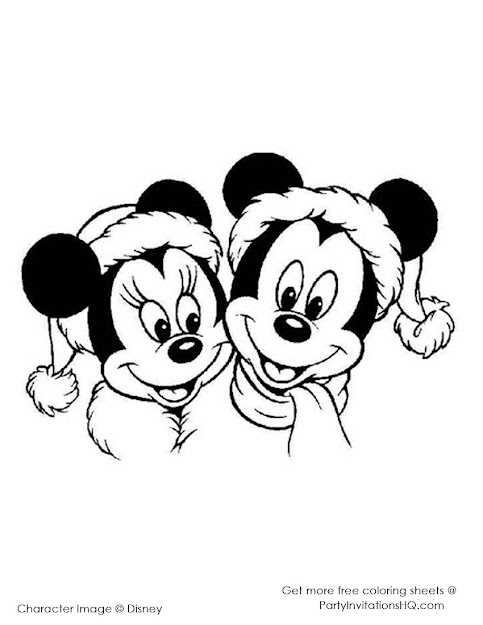 Mickey Mouse Christmas Coloring Pages  With Mickey Mouse Christmas  Coloring Pages