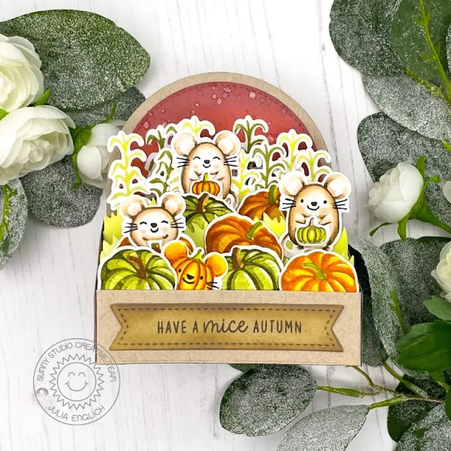 Sunny Studio Stamps: Crisp Autumn Harvest Mice Autumn Themed Card by Julia Englich