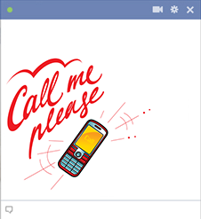 Call me Facebook sticker