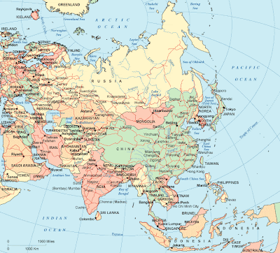 Asia Map Region Country