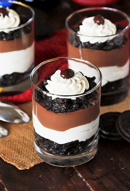 Kahlua Mocha Parfaits Layered in Cocktail Glasses Image