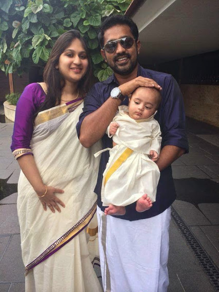 Asif Ali with his son and wife 