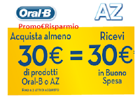 Logo Come partecipare a ''AZ & OralB sorrisi per te'' : spendi 30€ ricevi buono spesa da30€
