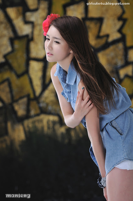 2 Han-Ga-Eun-Denim-Shirt-01-very cute asian girl-girlcute4u.blogspot.com