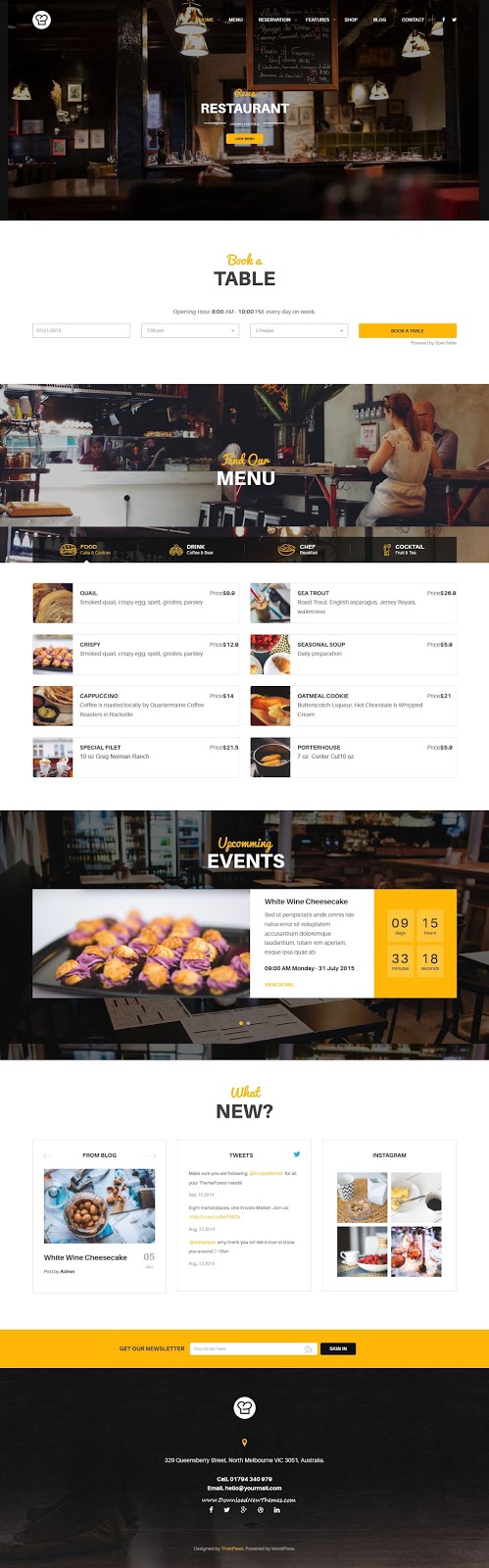 Best WordPress Theme for Restaurant and Cafe