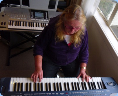 Desiree Barrows enjoying the Korg Pa800