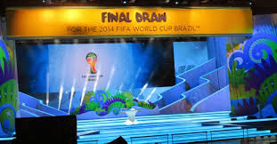 A foto mostra o palco onde ocorrerá o sorteio dos grupos da copa do mundo de 2014 no Brasil. Evento realizada na Costa do Sauípe no litoral da Bahia.