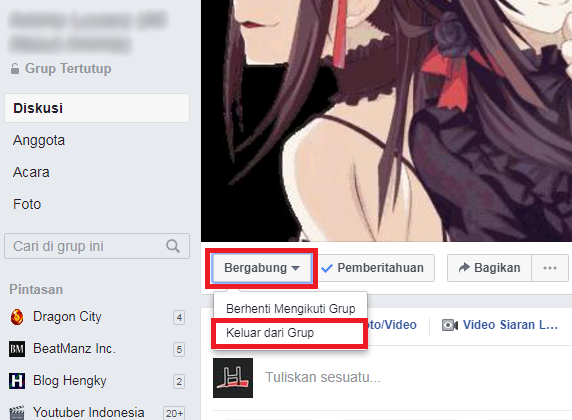 Cara Keluar Dari Grup FB